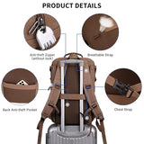 WITZMAN Canvas Travel Backpack for Men Multiple Pockets