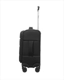 LUGGEX 16 Inch Underseat Carry On Luggage with Spinner Wheels, UDS Softside Lightweight Suitcase for 2-Day Travel (UX-Pro, Black, 16-Inch)