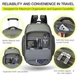 Heliar Rolling Backpack with Wheels | Wheeled Roller Backpack for Business & Travel, Adjustable 13-18 Inch Laptop Backpack with Laptop Compartment & Carry-On Design