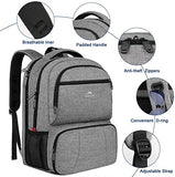 MATEIN Insulated Lunch Backpack for Women, 17.3 Inch Laptop Backpack, Grey