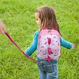 VASCHY Dinosaur Toddler Backpack with Leash, Ultra Lightweight Tiny Mini Little Daycare Backpack Girls Pink