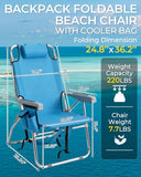 Outvita Backpack Beach Chair, 5 Level Adjustable Positions with Bag High