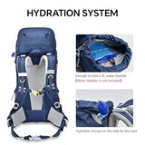 N NEVO RHINO 40L Internal Frame Hiking Backpack for Men Women with Rain Cover, Lightweight Outdoor Backpacking Backpack for Camping, Hiking, Traveling