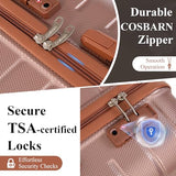 Cosbarn Luggage Sets 5 Piece Suitcases with Wheels, Suitcase Sets ABS Hard Case Luggage with TSA Lock Durable Carry-on Luggage with Spinner Wheels Travel Suitcase for Men Women