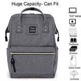 himawari Travel Backpack with USB Charging Port 15.6 Inch Doctor Work Bag for Women&Men College (USB Gray)