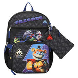 BIOWORLD Unisex Five Nights At Freddy's Security Breach Fazcade 5-Piece Backpack Set (Little Kid/Big Kid), Blue, One size