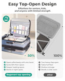BAGSMART 20" Expandable Top-Opening Carry-On, Double Spinner, TSA, Blue