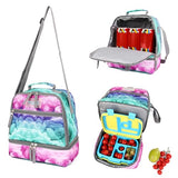 Tilami Lunch Bags Insulated Adjustable Strap Zipper, Water-Resistant Cooler Bags, Bento Bags for Kids Toddlers