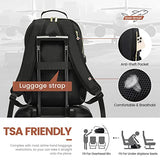 LOVEVOOK Laptop Backpack for Women 15.6 inch,Cute Womens Travel Backpack Purse,Professional Laptop Computer Bag,Waterproof Work Business College Teacher Bags Carry on Backpack with USB Port,Black