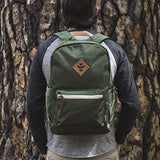 Revelry Supply Escort Smell Proof and Water Resistant Medium Size Travel Backpack (Green)
