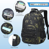 ACESAK Camo Backpack for Boys, Tactical Kids Backpack Boys, School Bags for Boy Children Teens Kids Elementary Middle High School, Military Bookbag and Lunch Bag Pencil Case Set with USB Charging Port