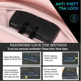 FEDESERN Smell Proof Backpack with Lock,Water Resistant Smell Proof Bags Travel Laptop Backpack,Large Capacity Carbon Enduring Smell Proof Stash Bag with Lock for Men Women (Pink)