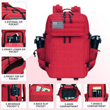 Lovelinks21 45L Tactical Assault Backpack 3 day assault pack with Molle Waterproof backpack Rucksack for Tactical Backpacks (Red)