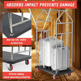 48 * 22IN Hotel Luggage Cart with Wheels,1200 lbs Load Capacity Heavy Duty Rolling Luggage Cart,Commercial Bellman Cart with Anti-Friction Felt Pad & Rubber Bumper for Hotels,Resorts, Condos