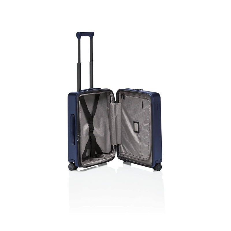Bric's PORSCHE DESIGN 21" Spinner Expandable Carry-On Luggage - 15" Laptop Compartment - Roadster Travel Hardside Suitcase - Dark Blue Matte