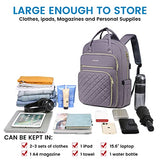 LOVEVOOK Laptop Backpack for Women, Water Resistant Travel Work Backpacks Purse Stylish College Bookbag Business Teacher Nurse Computer Bag with USB Charging Port, Fits 15.6" Laptop