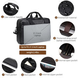 Stuery Faux Leather Messenger Bag for Men 17-17.3 Inch: Convertible 3 in 1 Backpack Laptop Briefcase Computer Handbags Shoulder CrossbodyBag with Padded for Work College Travel, PU Black