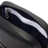 Lacoste Mens LCST Small Flat Crossbody Bag, Black, One Size