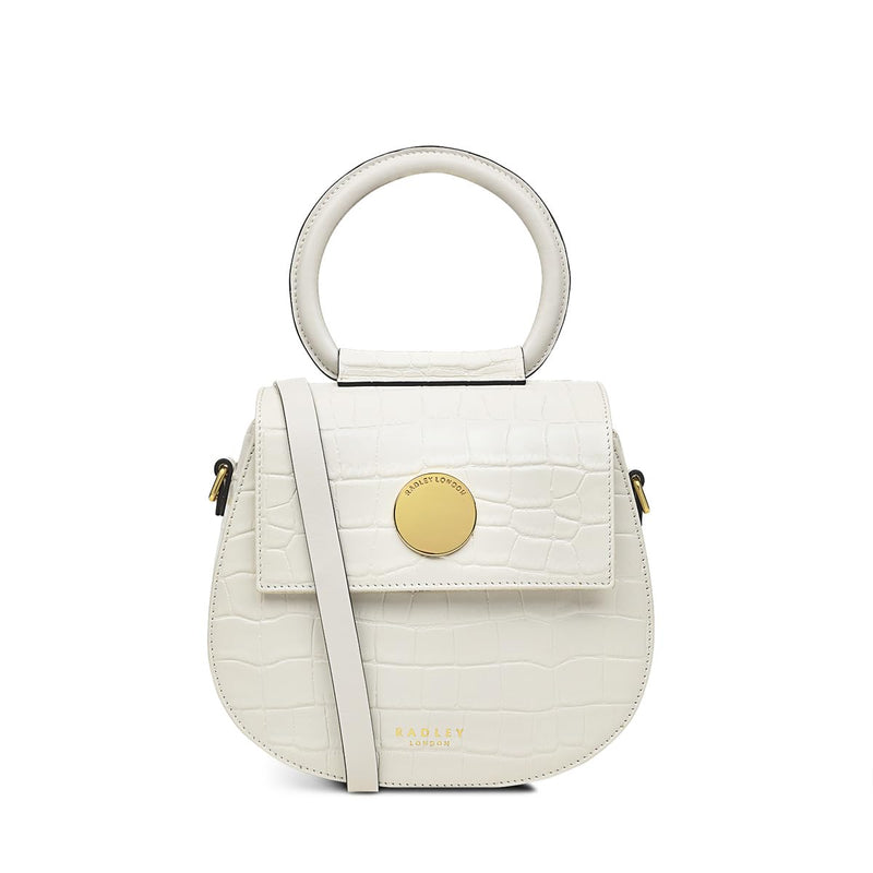 RADLEY London Rope Walk - Faux Crocodile Women's Mini Leather Zip Around Crossbody Bag, Chalk