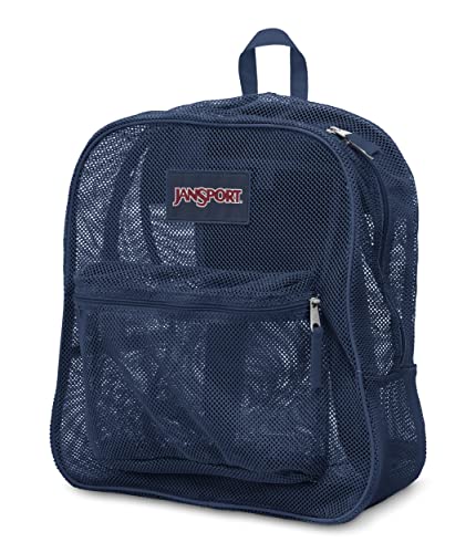 JanSport Mesh Pack - See Through Backpack Ideal for Class, Work, Travel, or Beach Outings, Navy