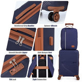 Eeeza Carry On Luggage Set 22x14x9 Airline Approved Luggage Sets 3 Piece,Suitcases with Wheels,ABS Hard Case Luggage with TSA Lock Spinner Wheels(20 Inch,BP/TB)