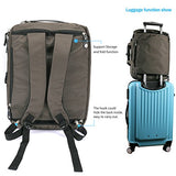 FREEBIZ 18.4 Inches Laptop Bag Multi-function Briefcase Backpack with Handle and Shoulder Strap Fits Up To 19 Inch Laptops Notebook Computer (Army Green)