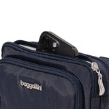 Baggallini Trifecta RFID Wallet Crossbody - 8"x6" Crossbody Bag for Women Convertible Fanny Pack Belt Bag