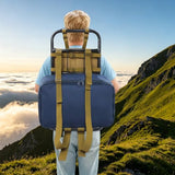 Deroanke Backpack Frame, 132lbs Capacity Aluminum Alloy Hiking/Hunting Pack Frame, External Frame Hiking Backpacks for Mountaineering, Camping (Khaki, 14.57 x 9.84 x 27.56 inch)