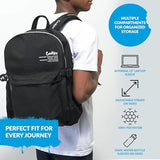 Cookies Off The Grid Smell Proof Backpack – Odor Proof Travel Backpack with Laptop Sleeve, Multiple Pockets, 24.5L Capacity – Durable School, Gym, Work, Office & Everyday Streetwear Bag - Black