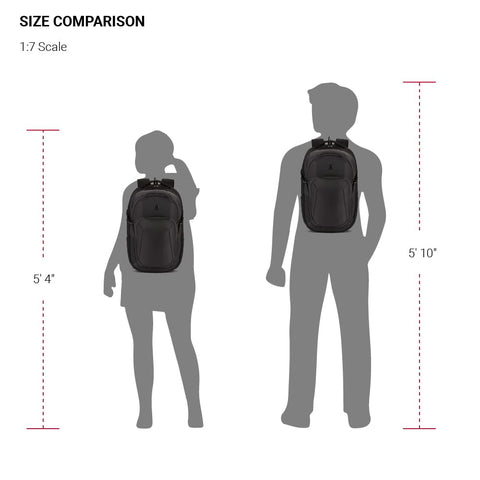 SwissGear FusionPro Laptop Backpack, Laptop Bag Fits Most 17-Inch Laptops, Commuter Friendly Trolley Sleeve, Ideal for Work, Travel or School - Black/Charcoal (19-Inch)