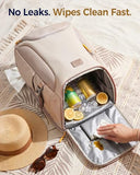 MATEIN HER Cooler Backpack for Women with Hook-and-Loop Top Lid, Leakproof Backpack Cooler 30 Cans with Insulated Can Sleeves, Waterproof Soft Lunch Bag for Beach Picnic Camping Travel Fits 17" Laptop