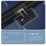 OLIXIS 28 Inch Luggage, Hardside Checked Suitcase with Spinner Wheels, Lightweight ABS Hard Shell Travel Luggage, TSA Approved Lock, Expandable Large Suitcase for Business & Travel–Blue