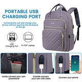 LOVEVOOK Laptop Backpack for Women, Water Resistant Travel Work Backpacks Purse Stylish College Bookbag Business Teacher Nurse Computer Bag with USB Charging Port, Fits 15.6" Laptop
