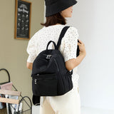 Backpack Purse for Women Ladies Nylon Bag Casual Daypack Travel Shopping Pack (A Style Black)