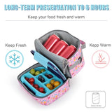 Tilami Rolling Backpack for Kids 18 Inch Wheeled Bookbag for Boys & Girls for School & Travel,Pink Girl