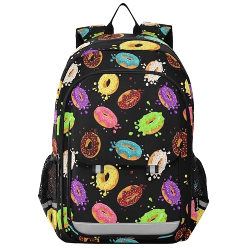 Meocouoe Kids Doughnut Backpack for Boys Girls Schoolbag Children Teens Elementary Middle School Bags Lightweight Student Bookbag