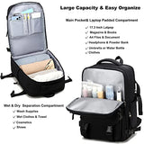 LXYGD Travel Laptop Backpack, Business Work Backpacks Large College Bookbag for Women Men Water Resistant Daypack Airline Approved Gym Bag Fits 17 Inch Notebook & Laptops - Black