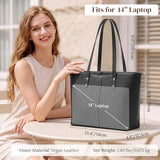 S-ZONE Tote Bag for Women Work Totes Large Vegan Leather Purses and Handbags Women's Shoulder Bag with Luggage Strap for Travel Commuting Office Teacher Black