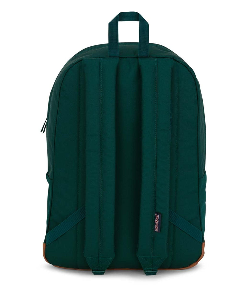 JanSport Cortlandt Laptop Backpack, Deep Juniper, 15” Laptop Sleeve-Synthetic Leather Shoulder Computer Bag with Large Compartment, Padded Straps- Rucksack for Men, Women