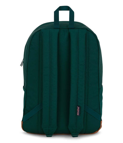 JanSport Cortlandt Laptop Backpack, Deep Juniper, 15” Laptop Sleeve-Synthetic Leather Shoulder Computer Bag with Large Compartment, Padded Straps- Rucksack for Men, Women