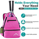 Tennis Backpack - Tennis Bag Holds 2 Rackets for Women and Teenagers (Red)