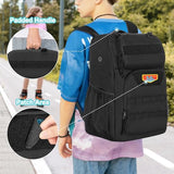 GOBUROS Skate Bag Fits Shoes Up to Us Mens 13, Roller Skate Backpack with Multi Accessory Pockets, Inline Skate Bag for Men And Women, Black