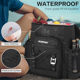 Hulongo Cooler Backpack, 30L Insulated Leakproof Soft Cooler Bag for 52 Cans, Lightweight Backpack for Beach, Picnic, Camping, Hiking, Fishing and Travel(Black)