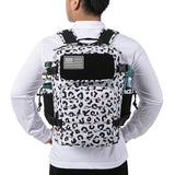 QT&QY 25L Military Tactical Backpacks For men Survival Army Laser cut Molle Daypack small EDC Bug Out Bag Gym Rucksack With Dual Cup Holders medical Rucksack Leopard