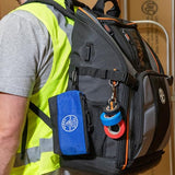 Klein Tools 62482 Tool Backpack, Tool-Station Pro Heavy-Duty Organizer with 27 Pockets, Large Interior, Molded Bottom, Electrician Tool Bag
