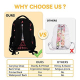 PoshWrap Girls School Backpack for Girls - 16 Inches Black Backpacks for Kids - Lightweight Aesthetic Bookbag for Kindergarten
