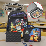 BIOWORLD Unisex Five Nights At Freddy's Security Breach Fazcade 5-Piece Backpack Set (Little Kid/Big Kid), Blue, One size