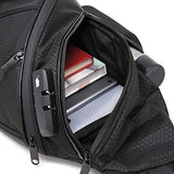 Cali Crusher Sling - 100% Smell Proof/Convertible Shoulder Pack (Black/Purple)