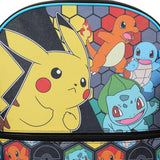 BIOWORLD Boys Pokemon Starters 16" Backpack Five-Piece Set w/Padded Utility Case, Medium Utility Case, Lanyard with Pokeball Charm, and Carabiner (Little Kid/Big Kid) Blue One Size