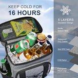 33 Cans Insulated Backpack Cooler - Leakproof Waterproof Lightweight Soft Coolers Bag for Camping Picnic Hiking Beach and Lunchbox Backpacks Bags-Leak Proof Ice Chest Back Pack,Dark Gray